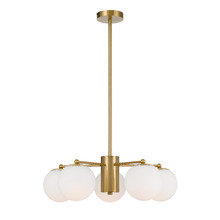 Blundell Frosted Glass 5 Light Pendant